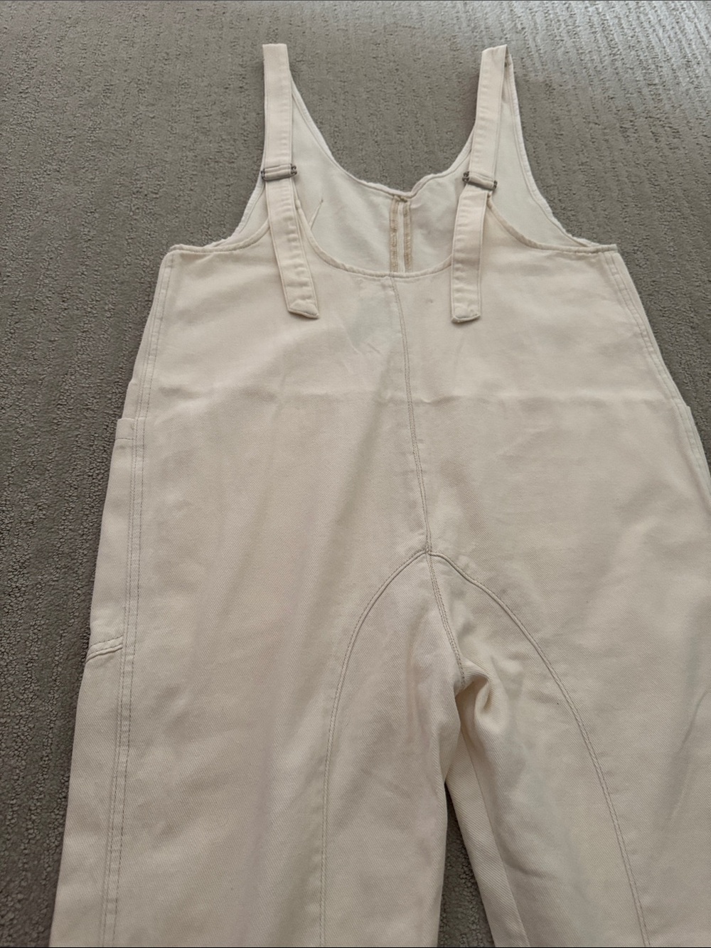 Wishlist Cream-White Denim Overalls - Picture 6 of 10